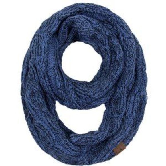 C.C 3pc Metallic Knit Beanie Gloves Scarves Set main image 2